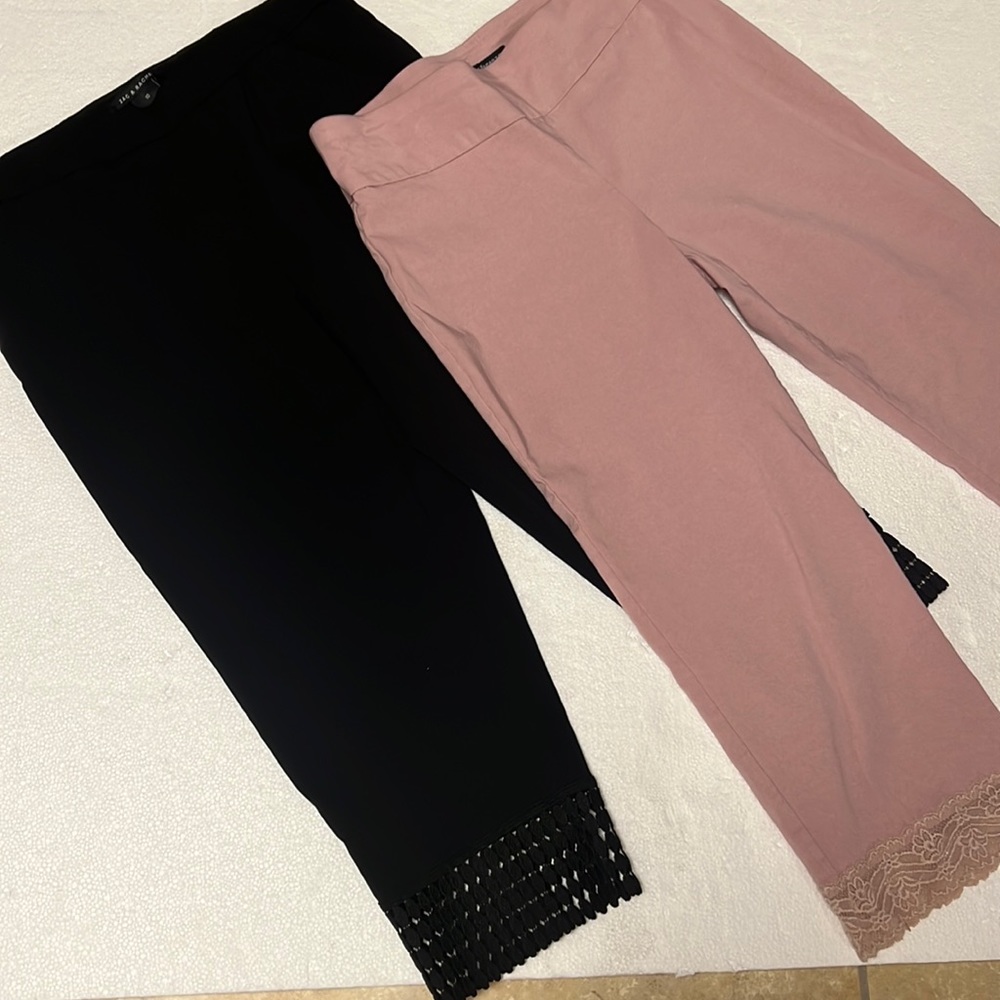 Zac & Rachel Black and Pink Capris